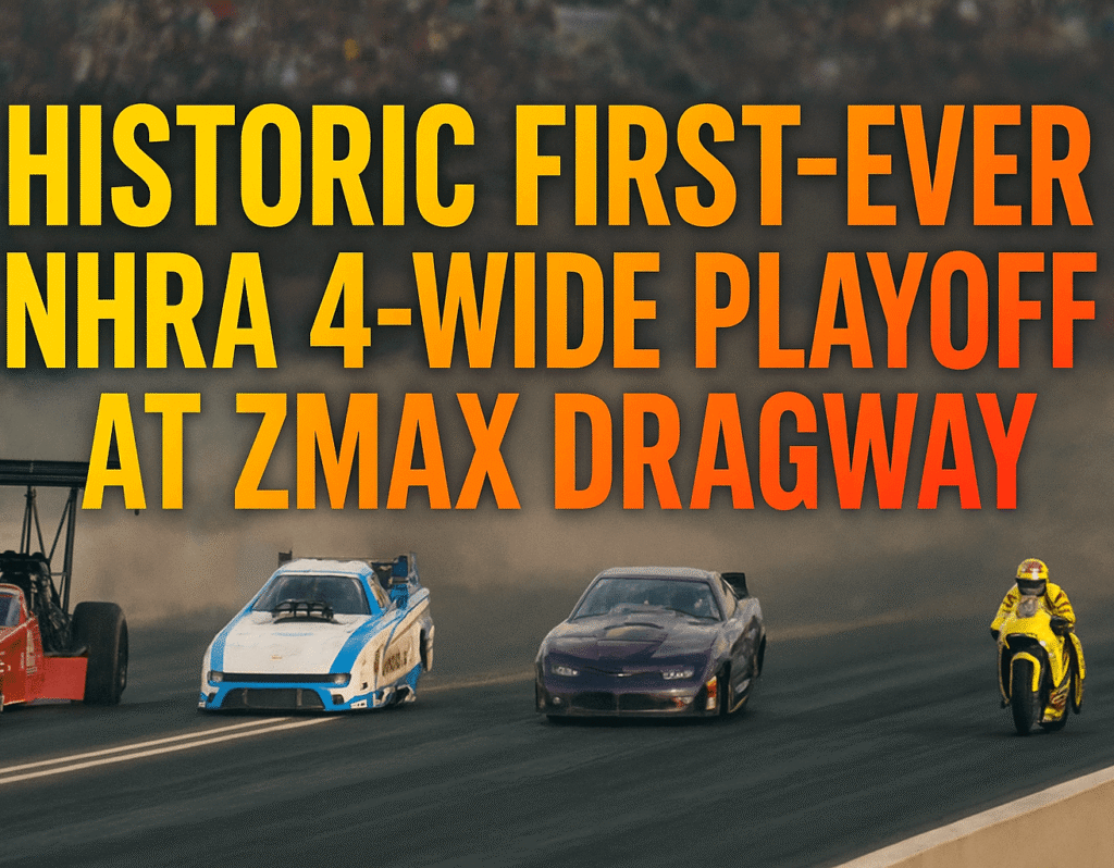 Historic First-Ever NHRA 4-Wide Playoff at zMAX Dragway | 2025 Carolina Nationals Excitement Unleashed!
